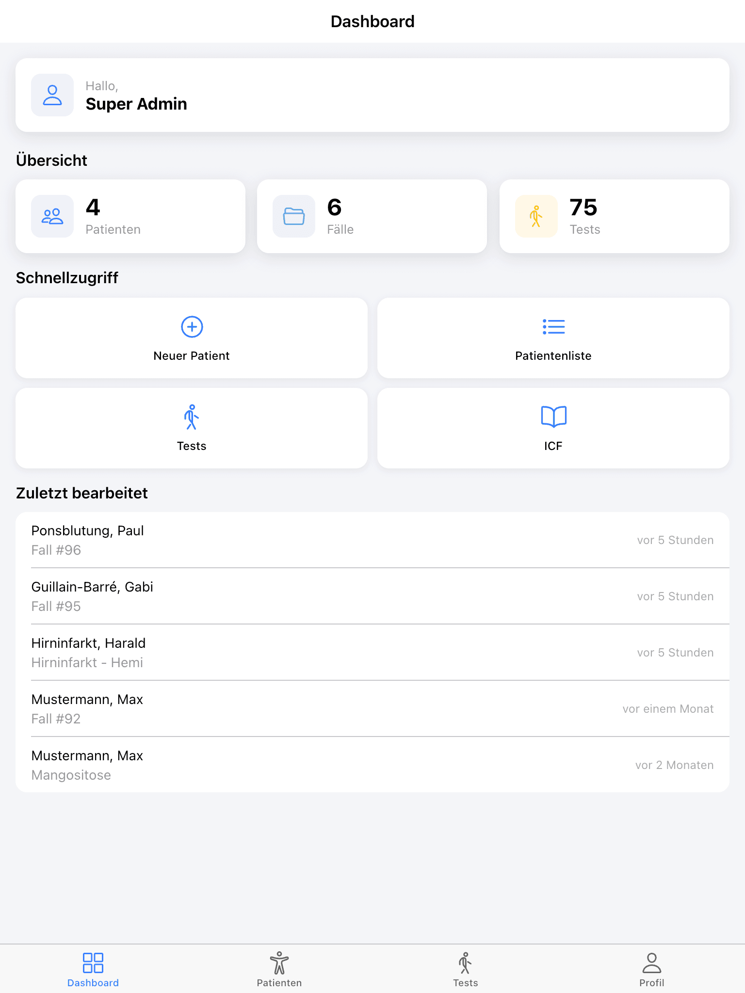 med-educate Dashboard